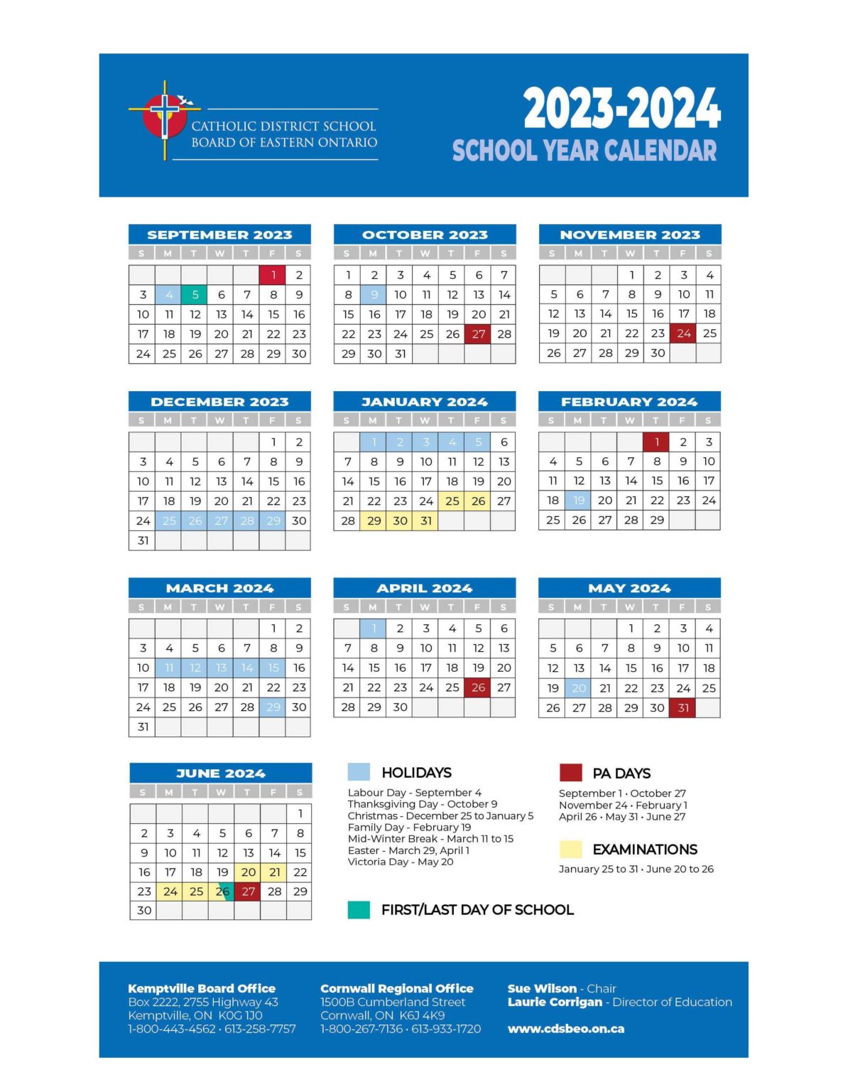 School Calendars – Student Transportation of Eastern Ontario